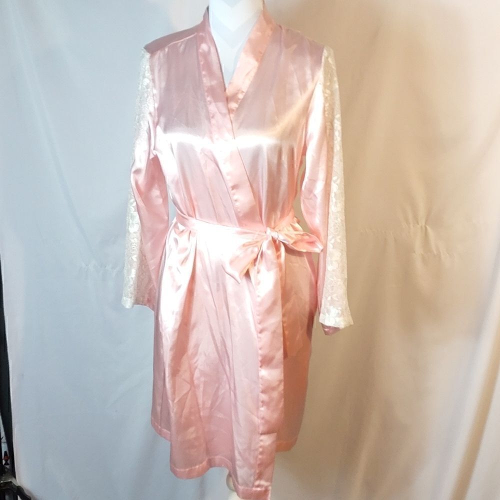 Thalia Sodi Satin Floral Lace Women's Robe